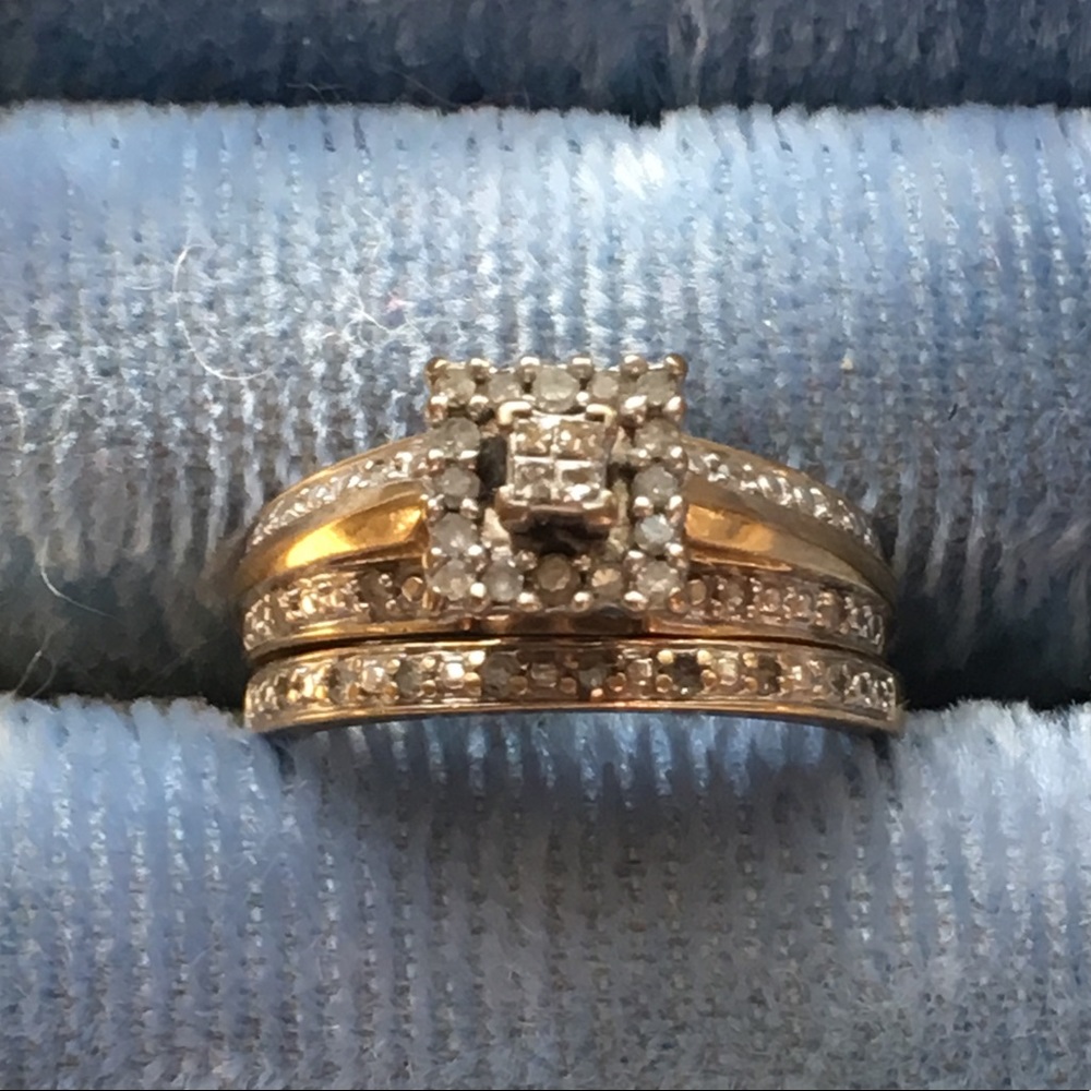 Reserved for heather ——Diamond Bridal set